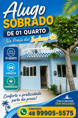 ALUGUEL ANUAL SOBRADO 1 QUARTO PRAIA DOS INGLESES FLORIANÓPOLIS DIRETO PROPRIETÁRIO