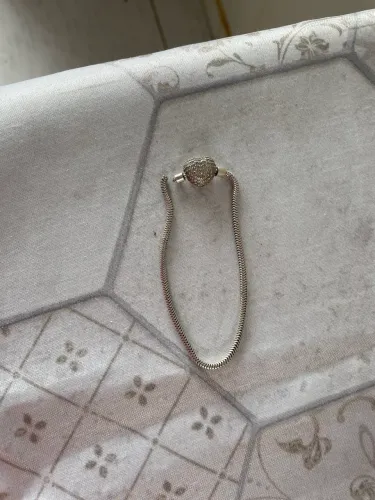 pulseira pandora coração cravejado