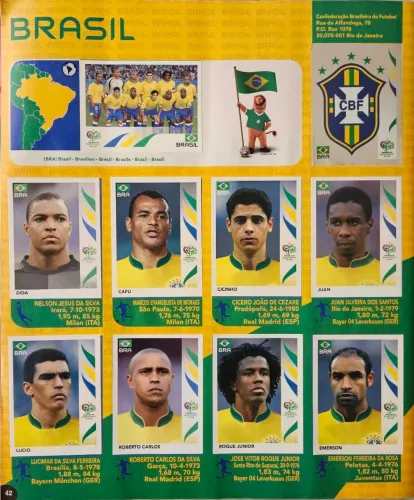 Álbum completo de figurinhas da copa do mundo de 2006