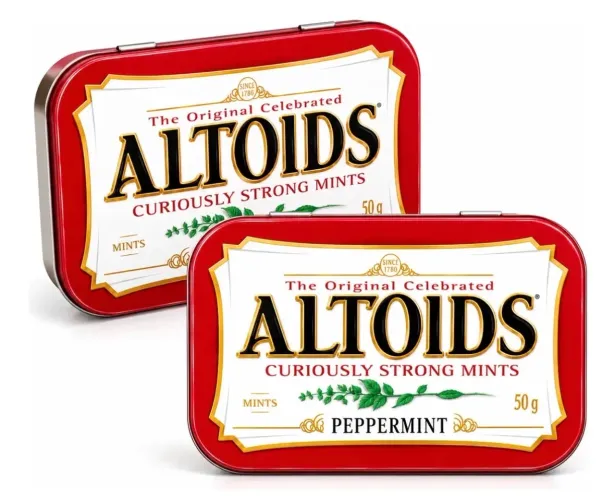 Altoids Peppermint Pastilhas Fortes 100g Lata Original