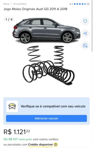 Molas originais Q3 2011 a 2018 