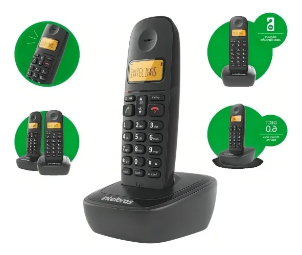 Telefone Sem Fio Intelbras Ts 2510 Preto Com Identificador