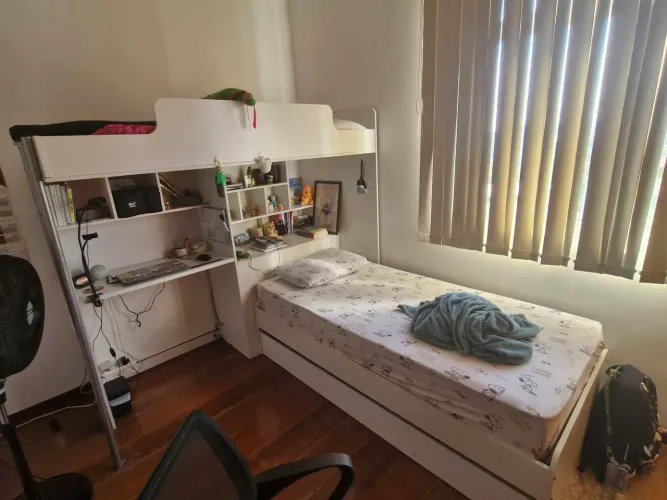 Treliche solteiro com escrivaninha e bancada + colchão solteiro
