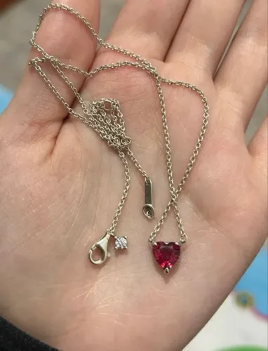 Colar Pandora Coração Vermelho