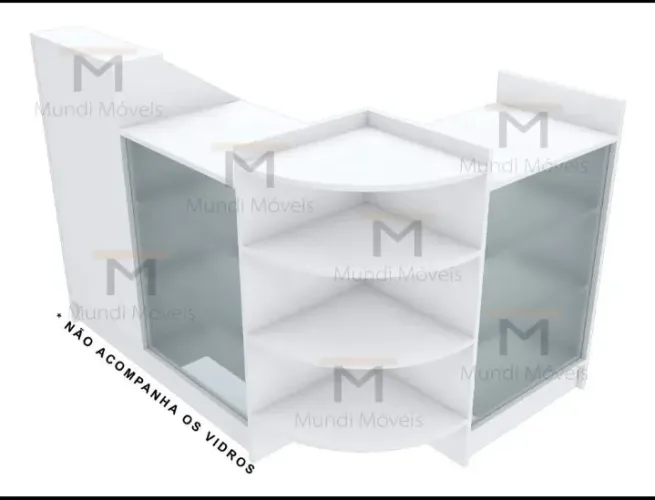 Balcão vitrine caixa MDF