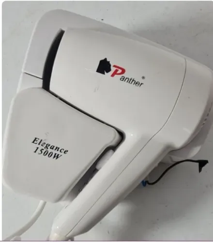Secador cabelo parede panther 1500w suporte banheiro hotel cor branco voltagem 110v