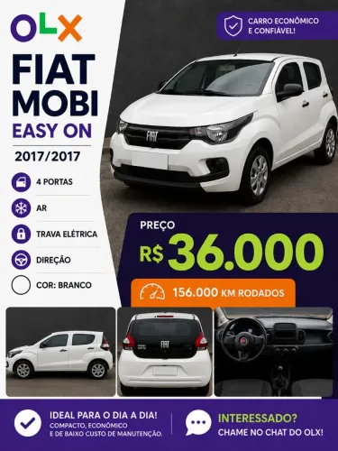 Fiat Mobi Easy ON 1.0 Fire Flex 5P. 2017