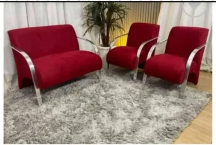 Jogo de sofá vermelho