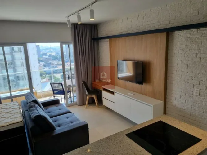 Studio totalmente mobiliado para locação no Campo Belo.