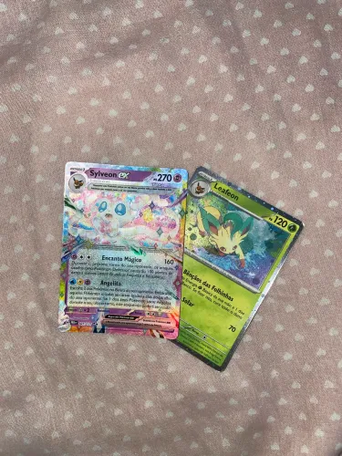 Sylveon EX + Leafeon Promocional Foil - Pokémon TCG | Estado de Novo