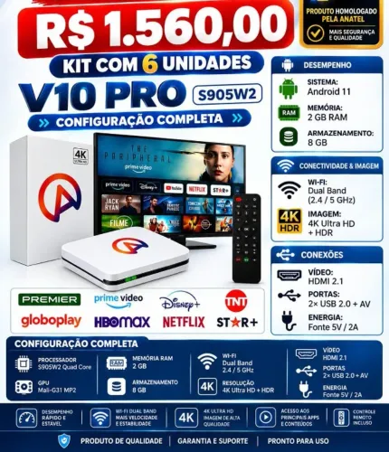 V10 Pro - Kit c/ 6 Unidades