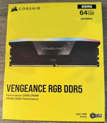Memória RAM Corsair Vengeance RGB DDR5 64GB (2x32GB) 6400MHz CL32