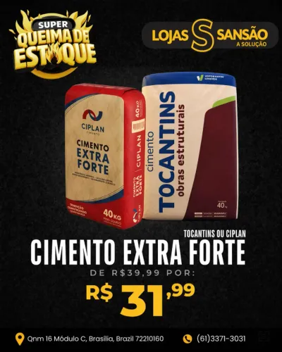 Cimento ciplan Tocantins extra forte