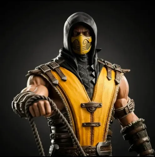 Scorpion Action Figure 30cm Mortal Kombat Colecionável