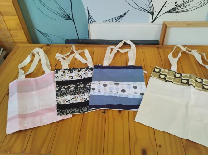 Ecobag algodão patchwork - exclusiva