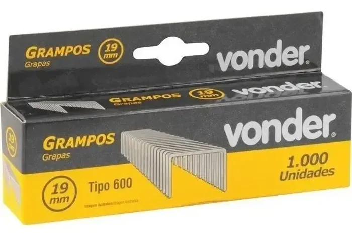 Grampo Para Grampeador Elétrico Vonder Gpe916 19mm 1000pçs