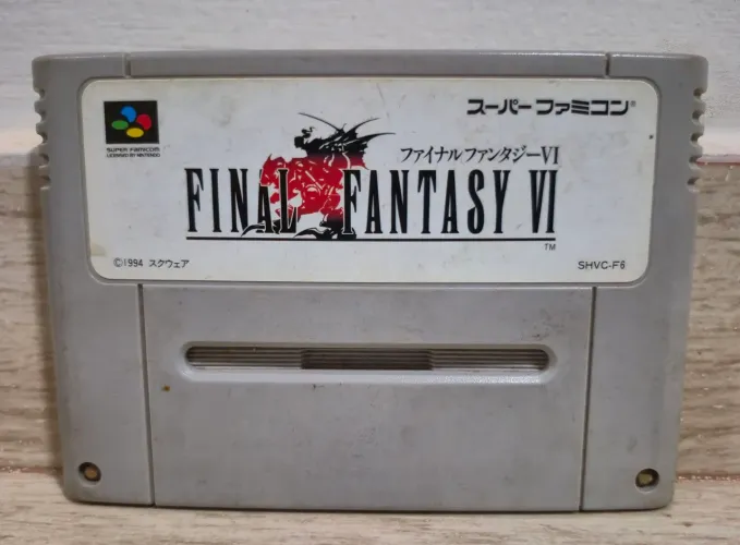 jogo Final Fantasy VI para o console Super Famicom. Original 