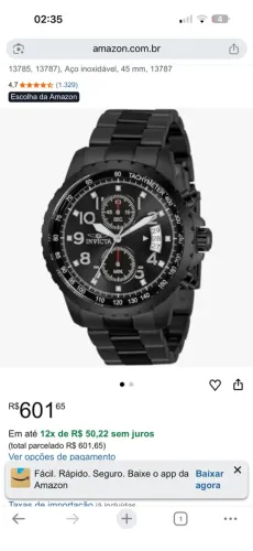 Vendo relógio invicta