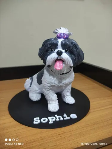 Cachorro feito em 3D personalizado faça do seu Pet