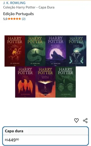 Harry Potter Edição Completa de Luxo Capa Dura