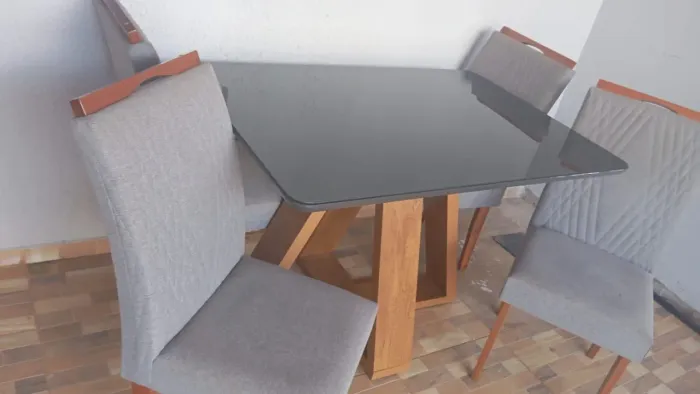 Mesa tampão de vidro