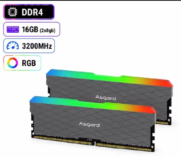 Memória RAM Asgard Loki W2 RGB DDR4 16GB (2x8GB) - Alta Performance