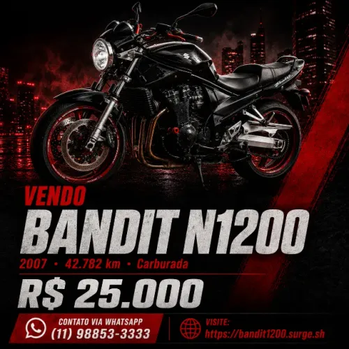 Suzuki Bandit N1200 2007 Preta
