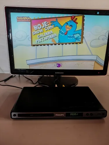DVD Player Philips Hdmi Dvp3360kx/78 Av Funciona 7zb (Usado)