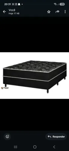 Cama Box Conjugada Solteiro 88x188x64cm Espuma D26<br>R$ 679,99