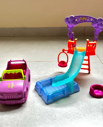 Playset e carro boneca Polly Pocket Festa no Jardim
