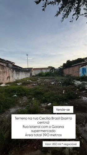 Terreno na Rua Cecília Brasil (centro)