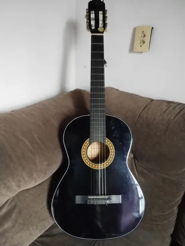 Violão vogga nylon preto com capa entrego