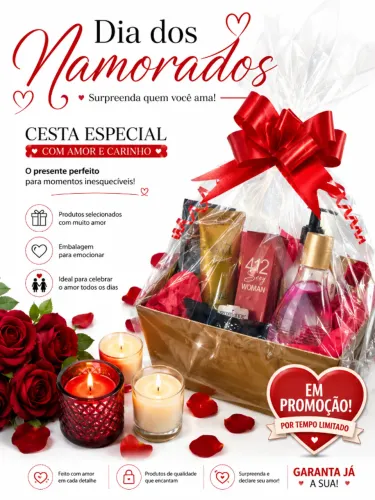 Cestas para dia dos namorados