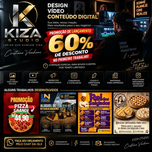 Criação de Artes, Vídeos e Anúncios | KIZA<br><br>Studio