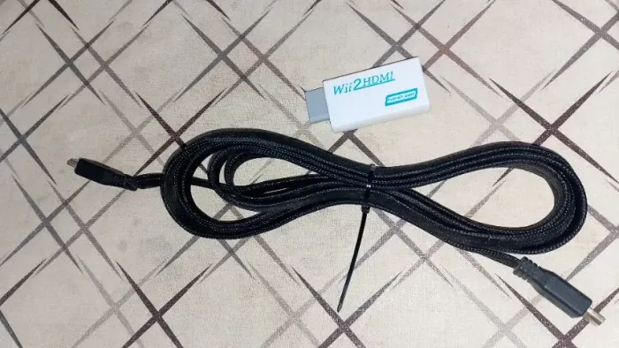 adaptador hdmi de wii + cabo hdmi