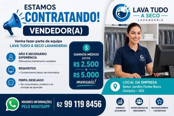 CONTRATA-SE VENDEDOR(A) CLT