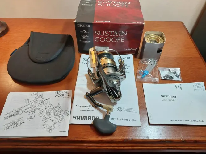 Molinete de pesca SHIMANO SUSTAIN 5000 FE nunca utilizado 