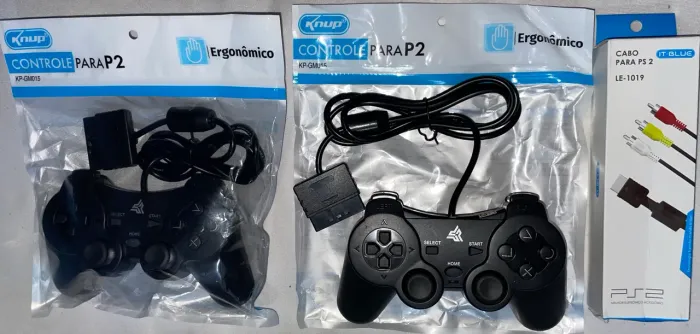 2 CONTROLES DE PS2 50 REAIS