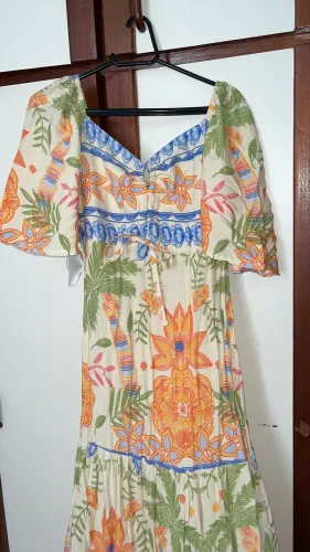 Vendo vestido estampado novo!!!