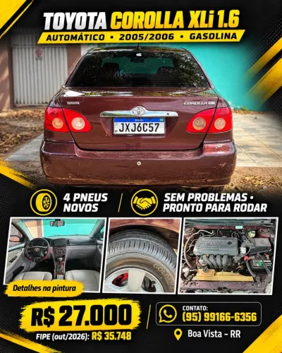 Toyota Corolla XLI 1.6 16V 110cv Aut. 2006