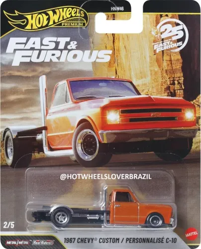 ÚLTIMA UNIDADE!Hot Wheels Premium 1967 Chevy Custom C-10 | Fast & Furious 25 Anos