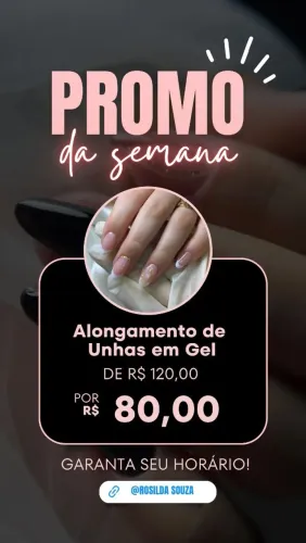 Unhas de gel 80 manicure é pedicure tradicional 60
