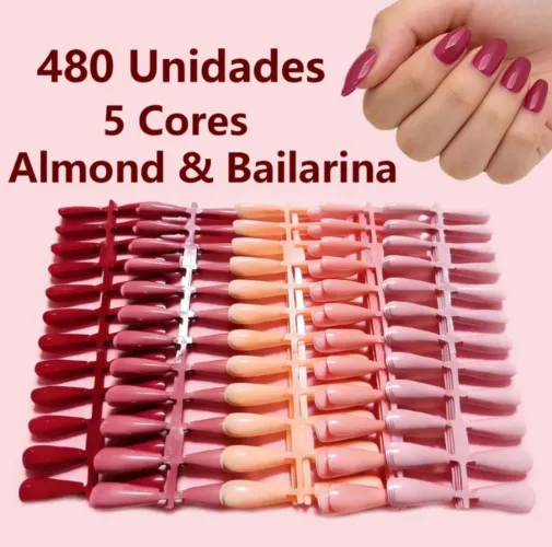 900 unhas Postiça original na Cores Tendência