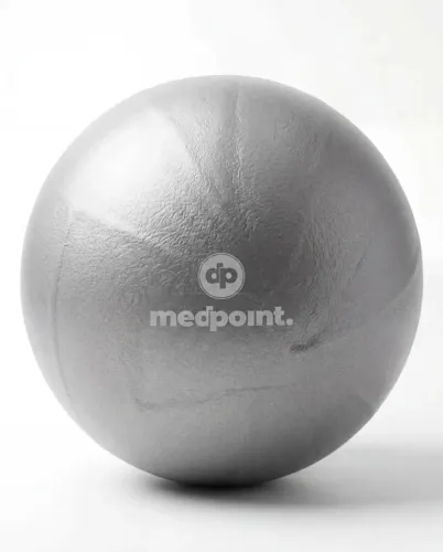 Mini Bola Overball Pilates Yoga Fisioterapia 25cm Cinza Medpoint