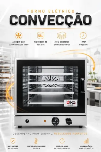 Forno Elétrico Turbo Convector cabe 9 assadeiras 35x35Novos