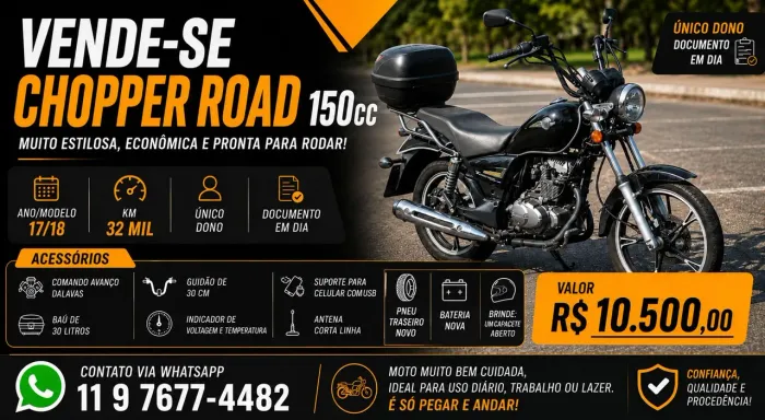 Chopper Road 150 Único Dono