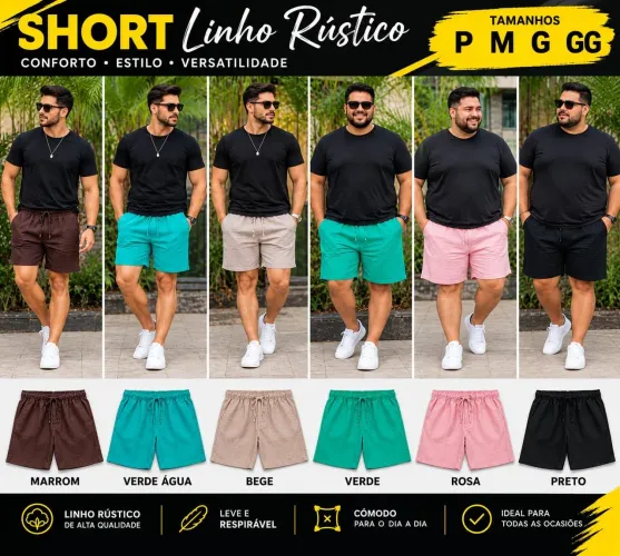 short linho do p ao gg e plus sizes