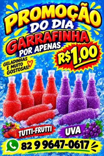 Garrafinhas vários sabores preço de atacado 1 real