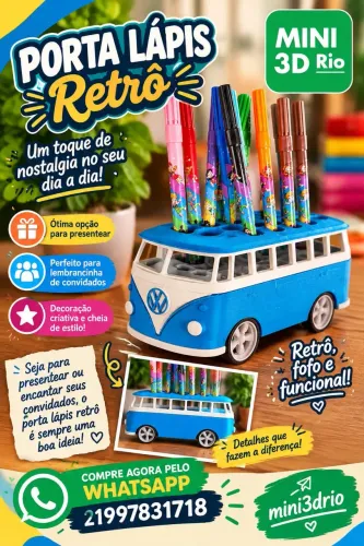 Porta lápis lombo retrô