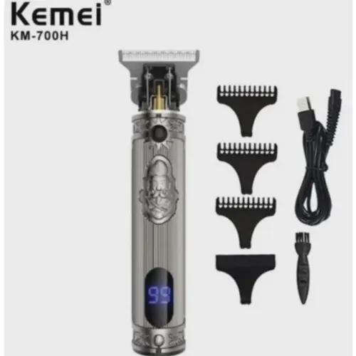 Máquina De Cortar Cabelo e acabamento Kemei Km-700h Lcd Digital Display